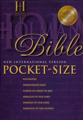 New International Version Pocket Size Bible: Red Letter Genuine Leather Black (9781558195776) by Bible