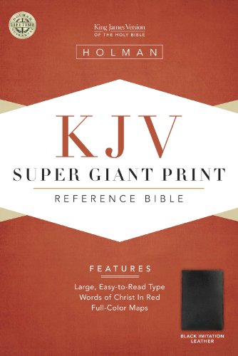 9781558196346: KJV Super Giant Print Reference Bible, Black Simulated Leather (King James Version)