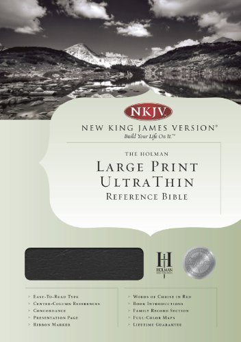 9781558196537: Nkjv Ultrathin Large Print Reference Bible: NKJV, Ultrathin, Large Print, Reference, Thumb Indexed, Black Genuine Leather