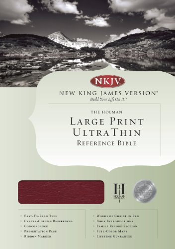 9781558196544: The Holman Large Print Reference Bible: New King James Version, Burgundy