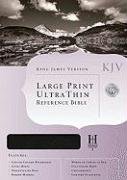 Beispielbild fr KJV Large Print Ultrathin Reference Bible, Black Bonded Leather zum Verkauf von Once Upon A Time Books