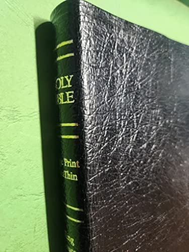 9781558196636: King James Version Ultrathin Large Print Reference Bible: Black Genuine Leather