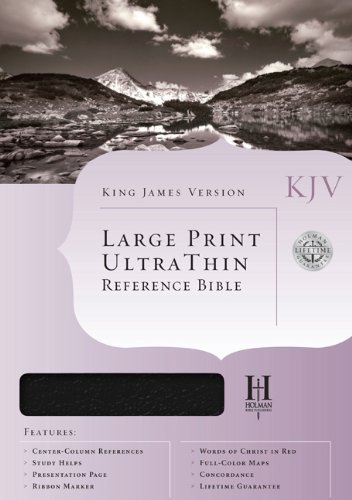 Imagen de archivo de KJV Large Print Ultrathin Reference Bible, Burgundy Genuine Leather Indexed (King James Version) a la venta por Shopbookaholic Inc