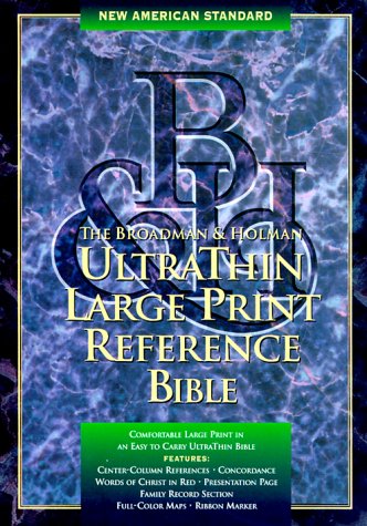 Holy Bible: Ultrathin Large Print Reference Bible : New American Standard, Burgundy Genuine Leather : Large Print (9781558198227) by Bible