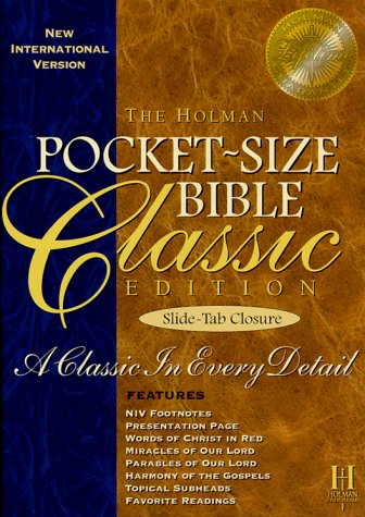 9781558198401: New International Version Pocket-Size Classic Bible: With Slide-Tab Closure, Blue