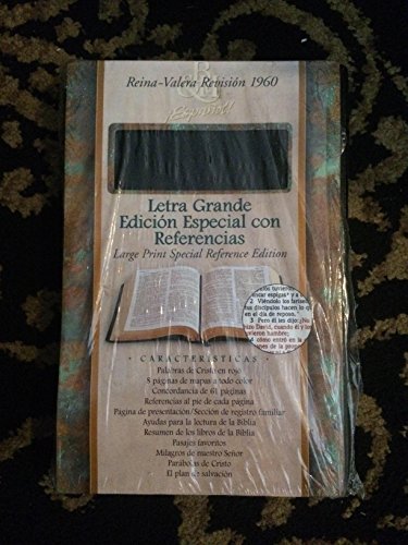 Stock image for RVR 1960 Biblia Letra Grande Edicin Especial con Referencias, negro piel fabricada (Spanish Edition) for sale by GF Books, Inc.