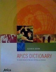 Imagen de archivo de APICS Dictionary: The Industry Standard for More than 3,500 Terms and Definitions, 11th Edition a la venta por HPB-Red