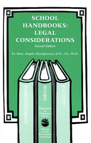 Beispielbild fr School Handbooks: Legal Considerations zum Verkauf von Better World Books