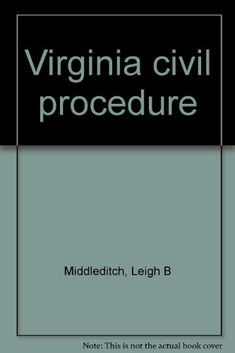 Stock image for Virginia civil procedure for sale by Hawking Books