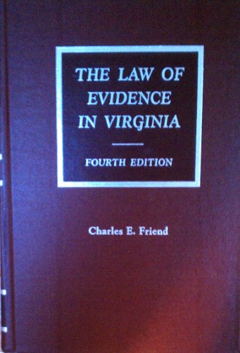 9781558340978: The law of evidence in Virginia