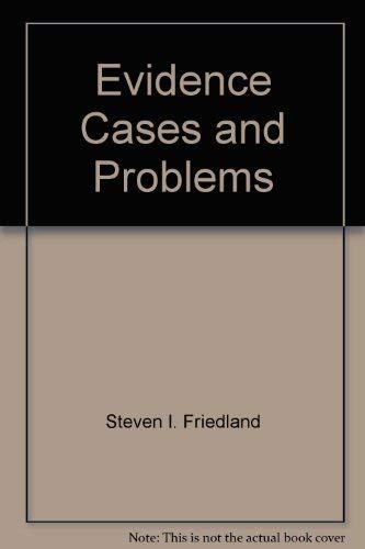 Beispielbild fr Evidence cases and problems (Contemporary legal education series) zum Verkauf von Bookmans