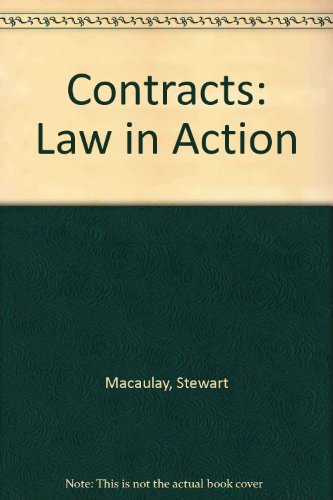 Beispielbild fr Contracts : Law in Action zum Verkauf von Better World Books