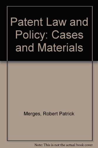 Beispielbild fr Patent Law and Policy: Cases and Materials zum Verkauf von HPB-Red