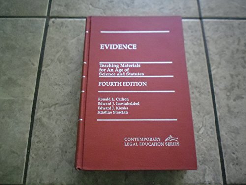 Stock image for Evidence: Teaching materials for an age of science and statutes (Contemporary legal education series) for sale by HPB-Red
