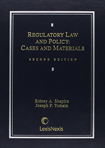 Beispielbild fr Regulatory Law & Policy: Cases & Materials (Michie Contemporary Legal Education Series) zum Verkauf von Chapter 2 Books