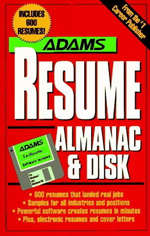 Beispielbild fr Adams Resume Almanac and Disk zum Verkauf von Better World Books