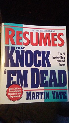 Imagen de archivo de Resumes That Knock Em' Dead (3rd Ed) a la venta por Your Online Bookstore