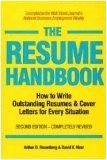 Beispielbild fr Resume Handbook How to Write Outstanding zum Verkauf von More Than Words