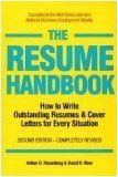 Imagen de archivo de Resume Handbook How to Write Outstanding a la venta por More Than Words