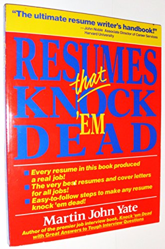 9781558509559: Resumes That Knock Them Dead