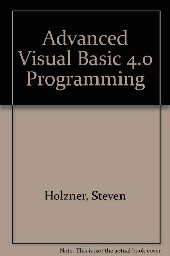 Beispielbild fr Advanced Visual Basic 4.0 Programming zum Verkauf von Wonder Book