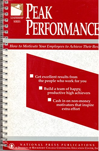 Beispielbild fr Peak Performance : Optimizing Your Skills zum Verkauf von books4u31