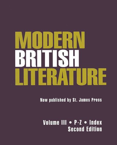 Imagen de archivo de Modern British Literature: P-Z, Index: 003 a la venta por Books Puddle