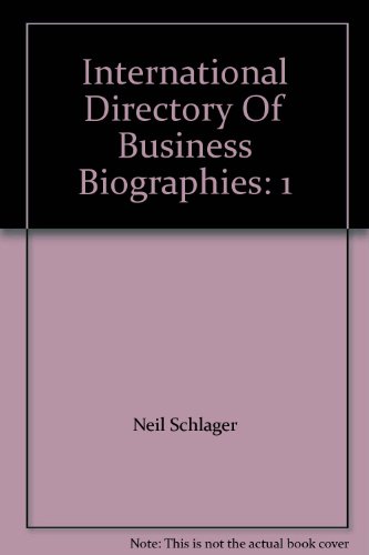 Beispielbild fr International Directory of Business Biographies, Volume 1 zum Verkauf von ThriftBooks-Atlanta