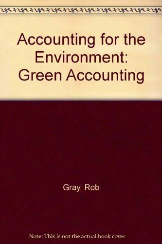 Imagen de archivo de Accounting for the Environment: Green Accounting a la venta por The Maryland Book Bank