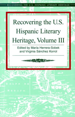 Imagen de archivo de Recovering the U. S. Hispanic Literary Heritage a la venta por Better World Books