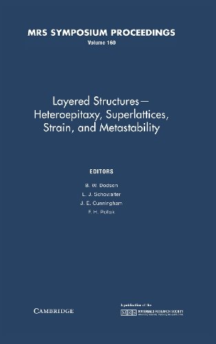 Imagen de archivo de Layered Structures: Heteroepitaxy, Superlattices, Strain and Metastability : Symposium Held November 27-December 1, 1989, Boston, Massachusetts, U.S. (Materials Research Society Symposium Proceedings 160) a la venta por Zubal-Books, Since 1961