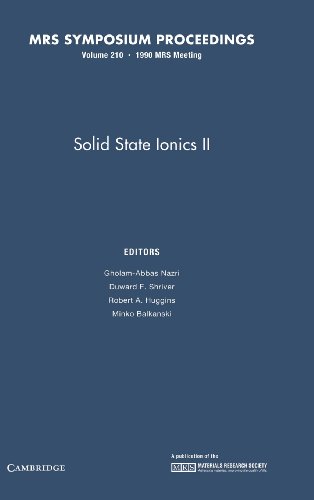 Stock image for Solid State Ionics II: Volume 210 for sale by ThriftBooks-Atlanta