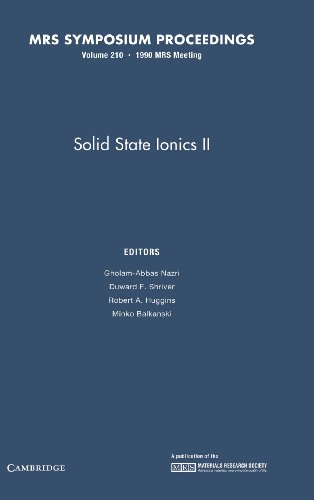 Solid State Ionics II: Volume 210 (MRS Proceedings) - Nazri, Gholam-Abbas