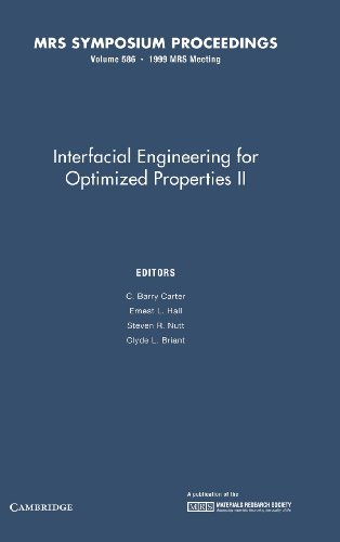 Imagen de archivo de Interfacial Engineering for Optimized Properties II: Volume 586 (MRS Proceedings) a la venta por Zubal-Books, Since 1961