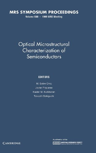 Stock image for Optical Microstructural Characterization of Semiconductors: Volume 588 (MRS Proceedings) for sale by GridFreed