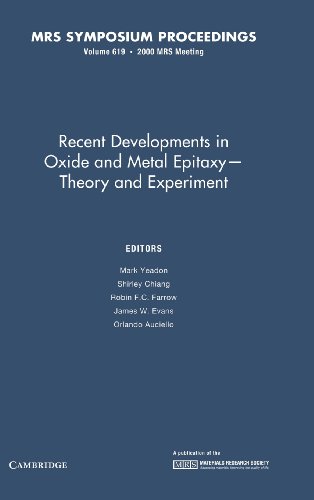 Stock image for RECENT DEVELOPMENTS IN OXIDE AND METAL EPITAXY  " THEORY AND EXPERIMENT for sale by Basi6 International