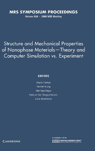 Stock image for Structure and Mechanical Properties of Nanophase Materials--Theory and Computer Simulation vs. Experiment. Materials Research Society Symposium Proceedings, Volume 634 for sale by Zubal-Books, Since 1961