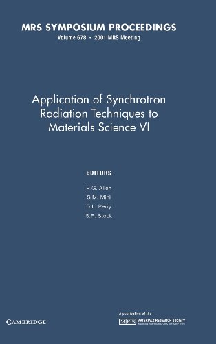 Imagen de archivo de Applications of Synchrotron Radiation Techniques to Materials Science IV: Volume 678 (MRS Proceedings) a la venta por Zubal-Books, Since 1961