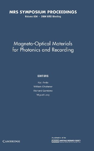 Imagen de archivo de Magneto-Optical Materials for Photonics and Recording : 2004 MRS Fall Meeting Symposium Proceedings a la venta por Bingo Used Books