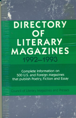 Stock image for Directory of Literary Magazines 1992 - 1993 for sale by gearbooks