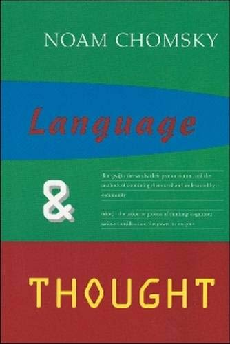 Stock image for Language Thought (Anshen Transdisciplinary Lectureships in Art, Science and the Philosophy of Culture) for sale by Front Cover Books