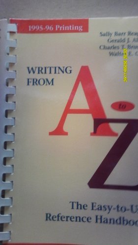 Beispielbild fr Writing from A to Z : The Easy-to-Use Reference Handbook zum Verkauf von Better World Books: West