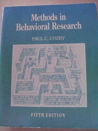 9781559340984: Methods in Behavioral Research