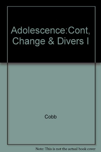 Beispielbild fr Adolescence:Cont, Change & Divers I zum Verkauf von HPB-Red