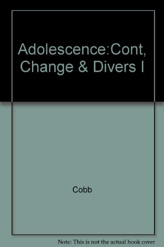 Stock image for Adolescence:Cont, Change & Divers I for sale by HPB-Red