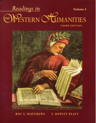 Stock image for Readings in the Western Humanities; Volume 1 for sale by Kingship Books