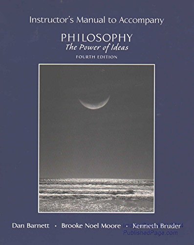 Imagen de archivo de Instructor's Manual: Philosophy: Power of Ideas a la venta por HPB-Red