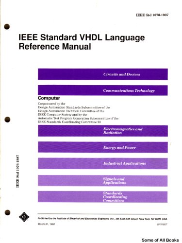 Imagen de archivo de IEEE Standards Interpretations: IEEE Std 1076-1987 Iee Standard Vhdl Language Reference Manual/Sh14894 a la venta por HPB-Red