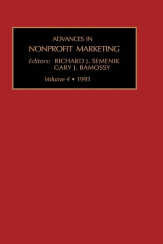 Stock image for Adv in Nonprofit Marketing (Advances in Nonprofit Marketing) Semenik R. J., R. J. and Semenik R. J. for sale by CONTINENTAL MEDIA & BEYOND