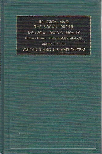 Stock image for Religion and the Social Order : Vatican II and U. S. Catholicism for sale by Better World Books